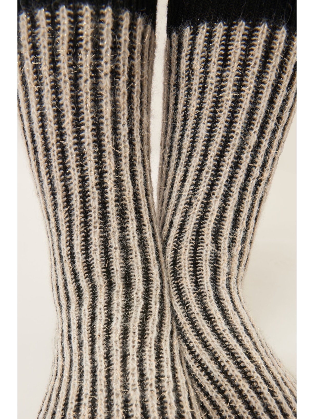 Meia Curta Com Cashmere e Glitter Preto Calzedonia