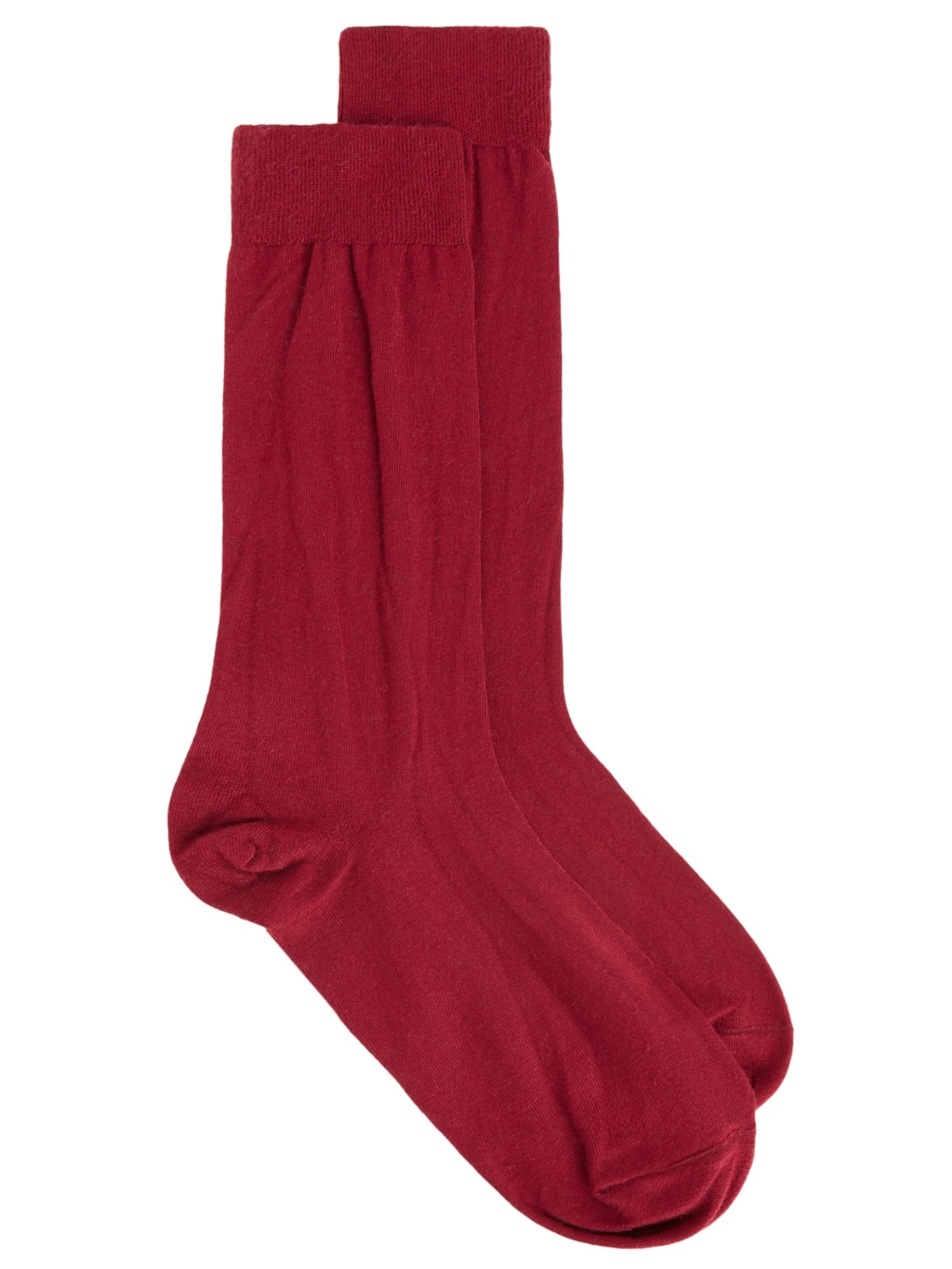 Meia Curta Com Cashmere Masculina - Vermelho