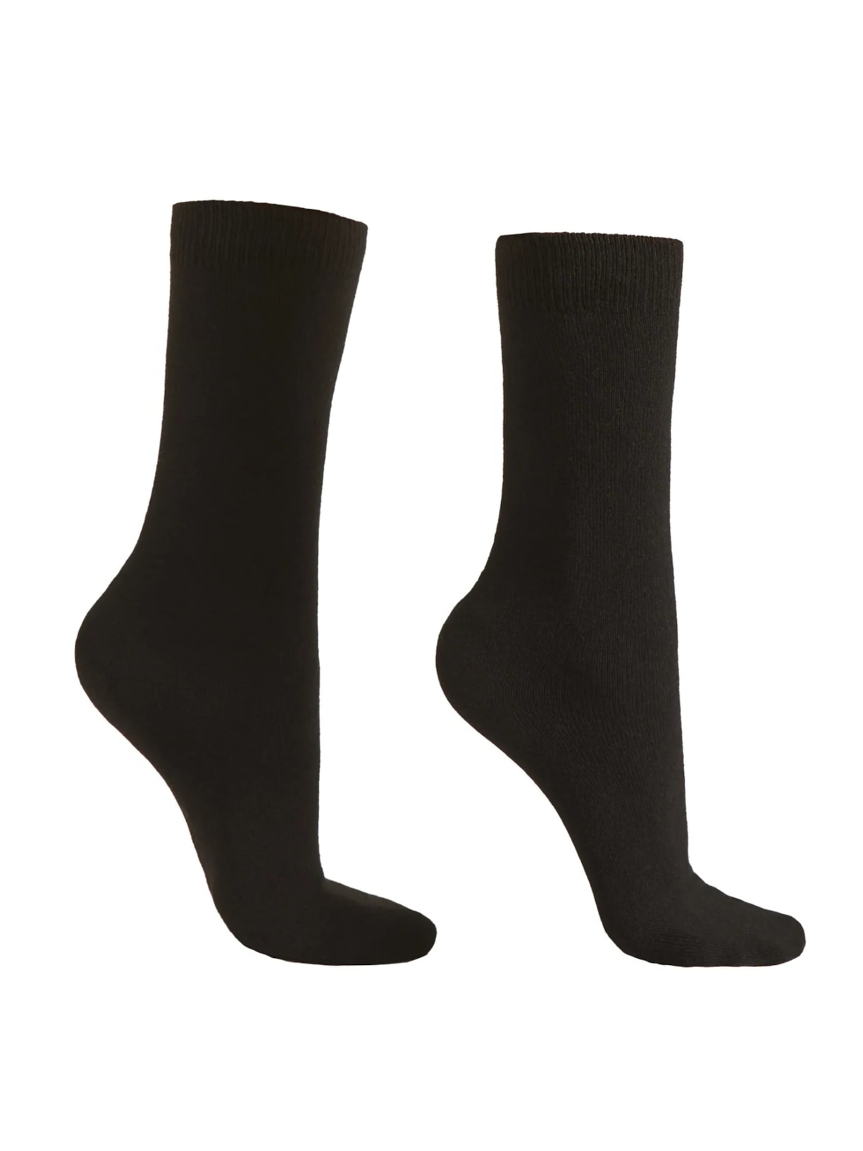 Meia Curta Com Cashmere - Preto