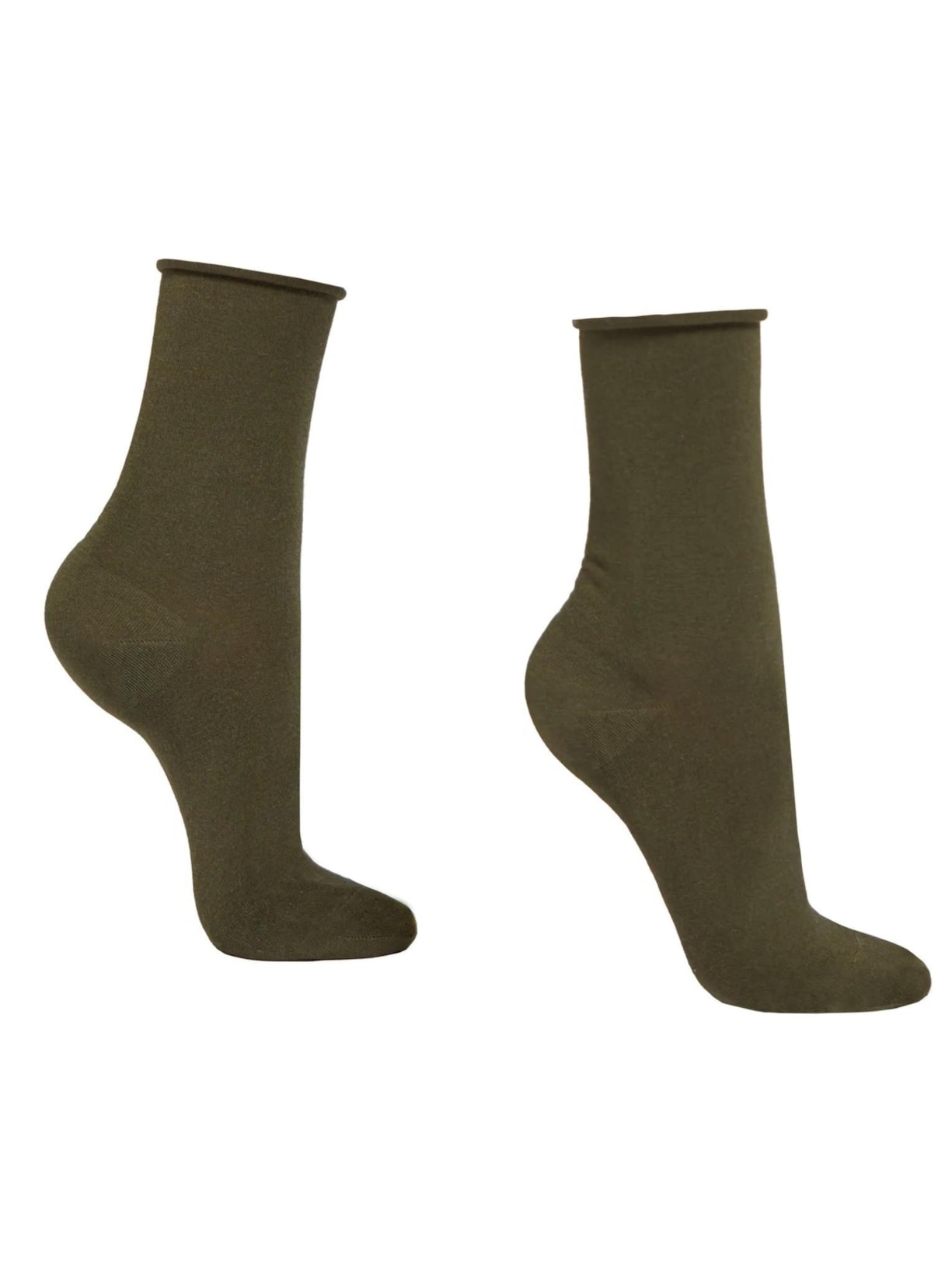 Meia Curta Com Cashmere - Verde