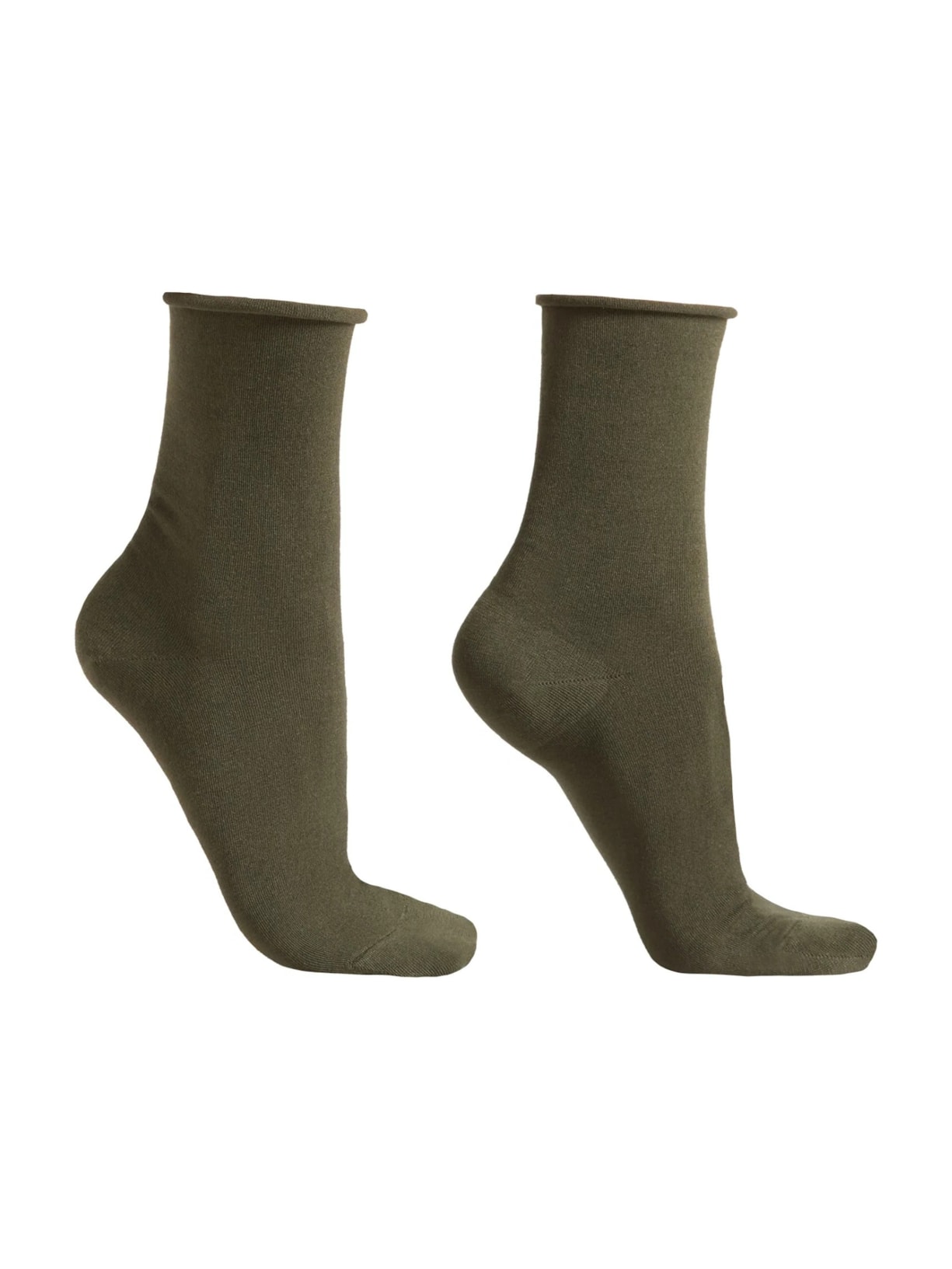 Meia Curta Com Cashmere - Verde