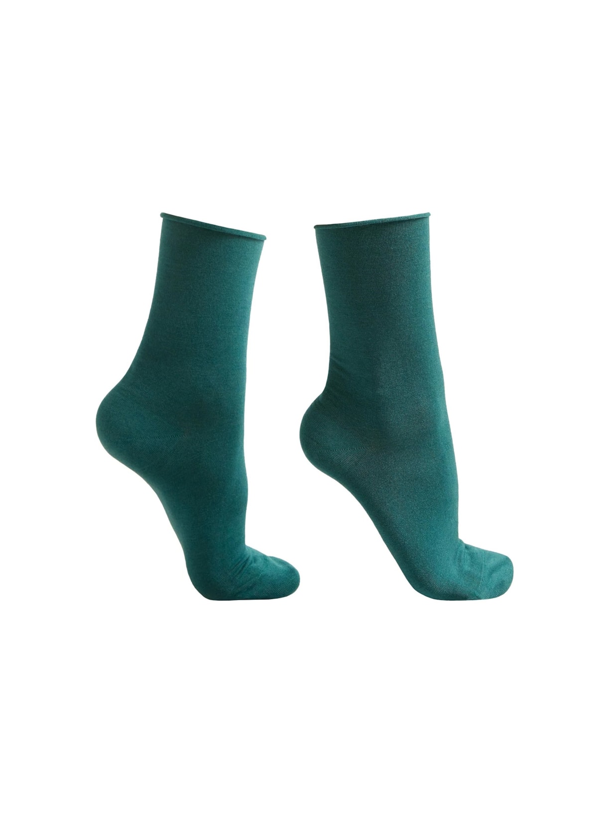 Meia Curta Com Cashmere - Verde
