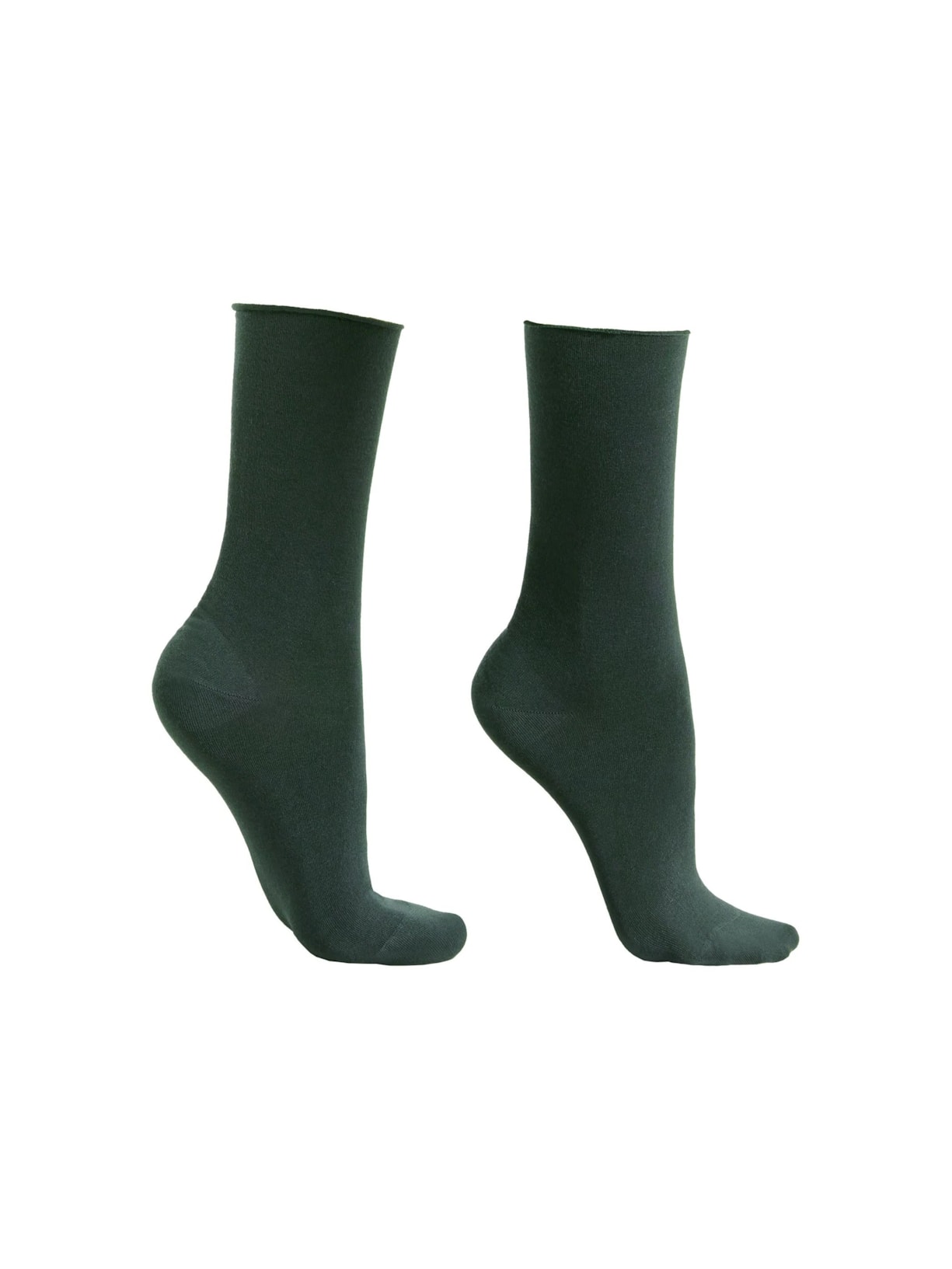 Meia Curta Com Cashmere - Verde