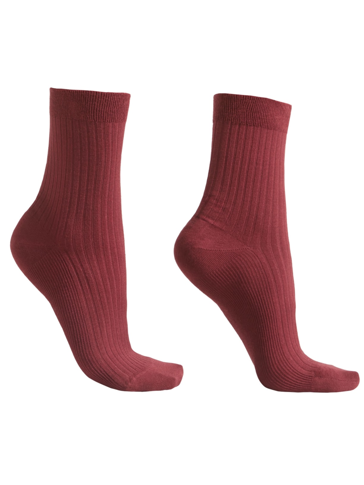 Meia Curta Com Cashmere - Vermelho
