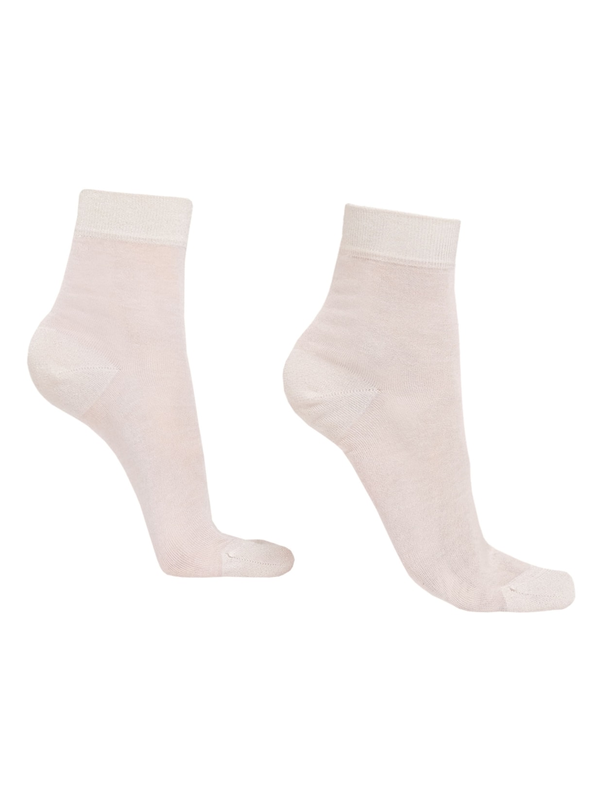 Meia Curta Com Detalhes Em Glitter - Branco