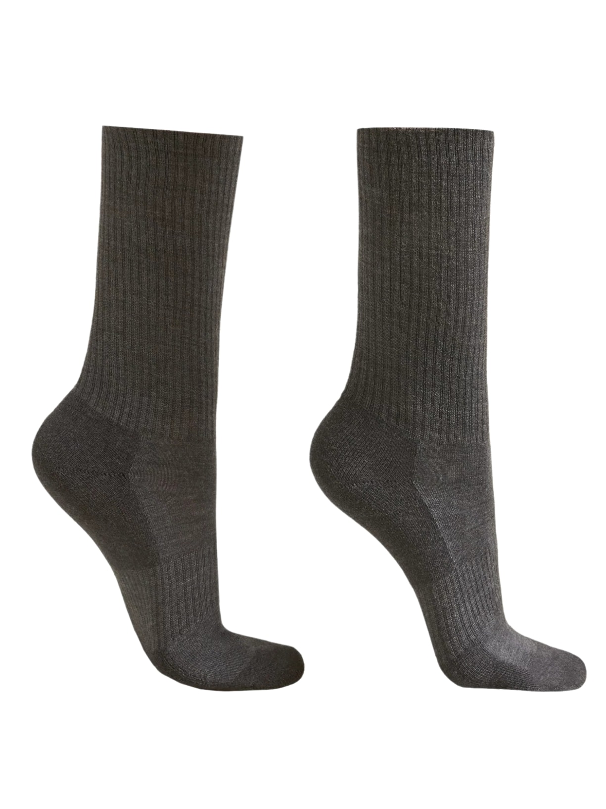 Meia Curta Com Lã e Seda - Cinza