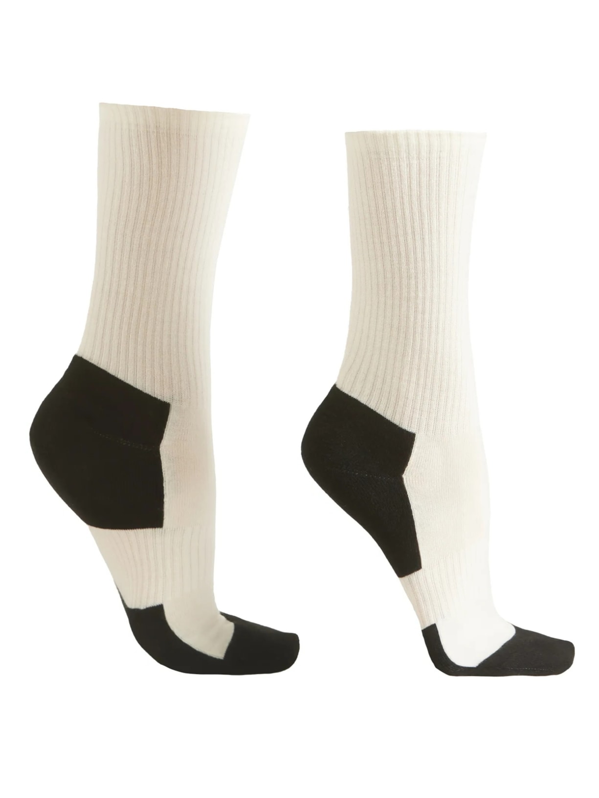 Meia Curta Com Lã e Seda - Off-White