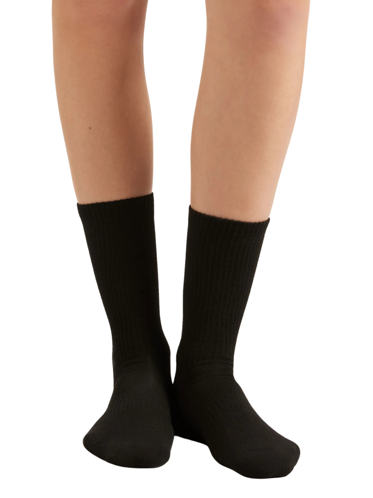 Meia Curta Com Lã e Seda - Preto