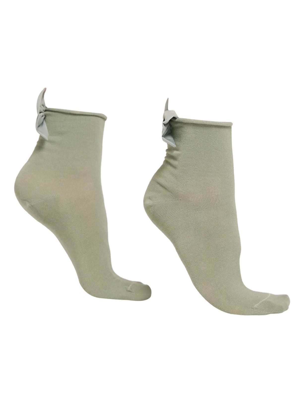 Meia Curta Com Laço - Verde