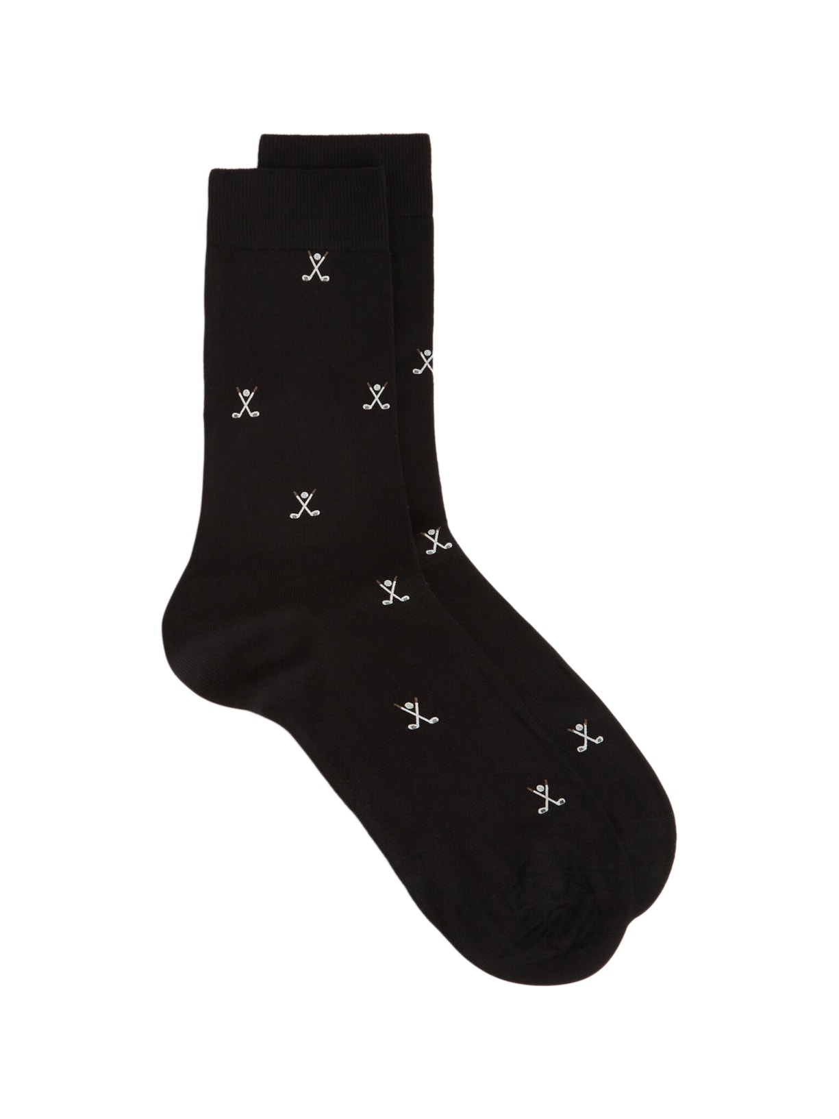 Meia Curta Com Padrão All Over Masculina - Azul