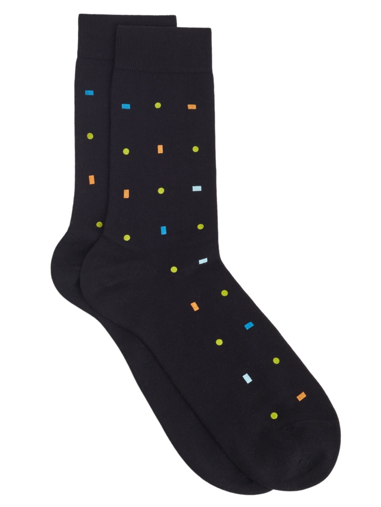 Meia Curta Com Padrão All Over Masculina - Preto