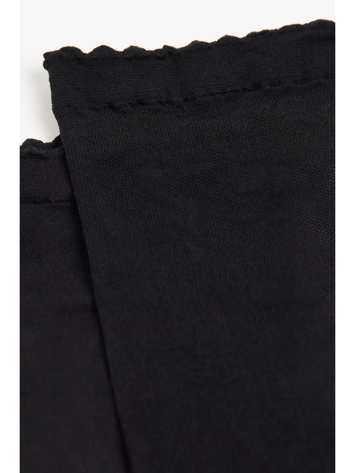 Meia Curta Com Padrão De Corações e Poás Preto Calzedonia