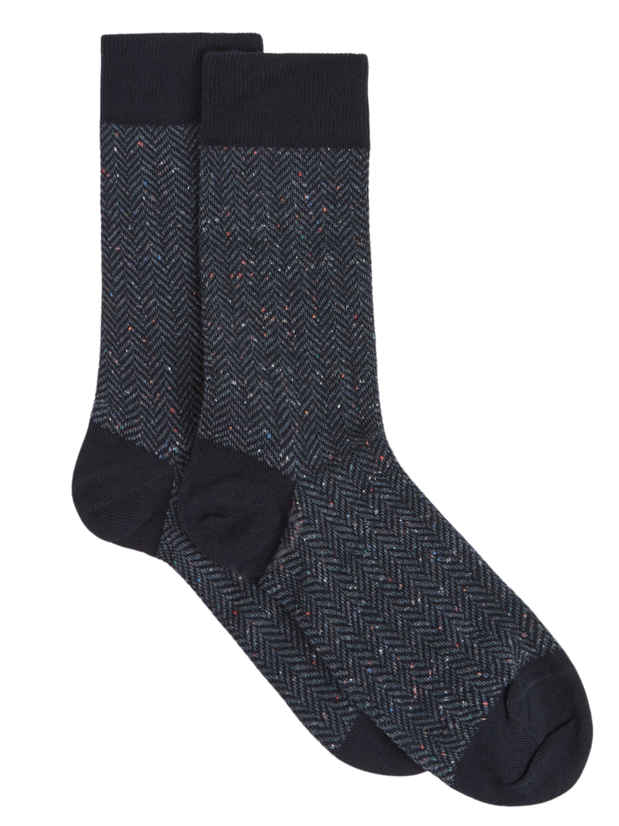 Meia Curta Com Padrão De Espinhos Masculina - Azul