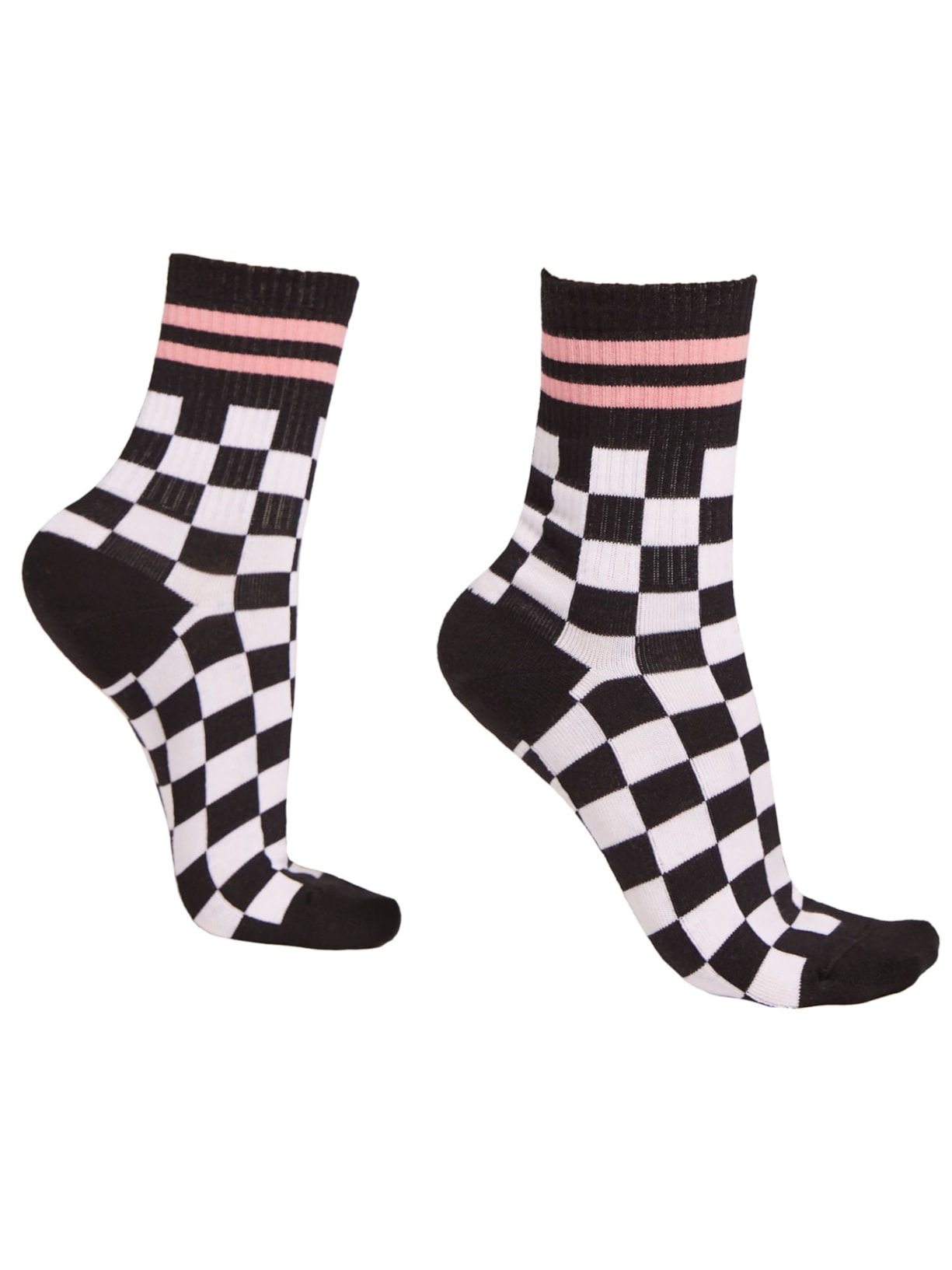 Meia Curta Efeito Rasgado - Preto