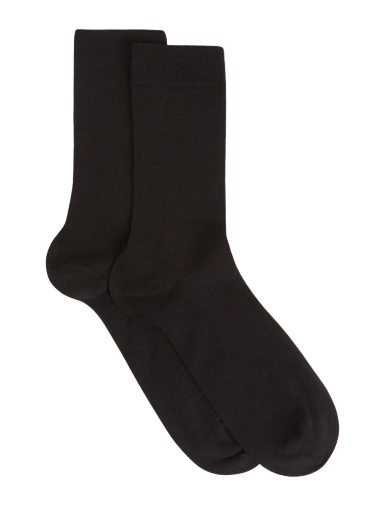 Meia Curta Em Algodão Acetinado Masculina - Preto