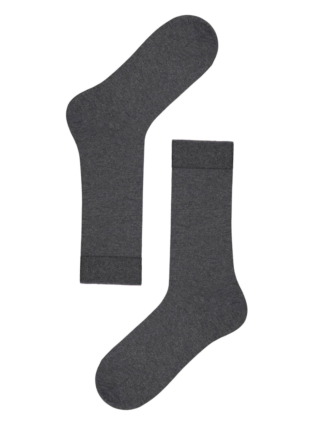 Meia Curta Em Algodão Elástico - Cinza