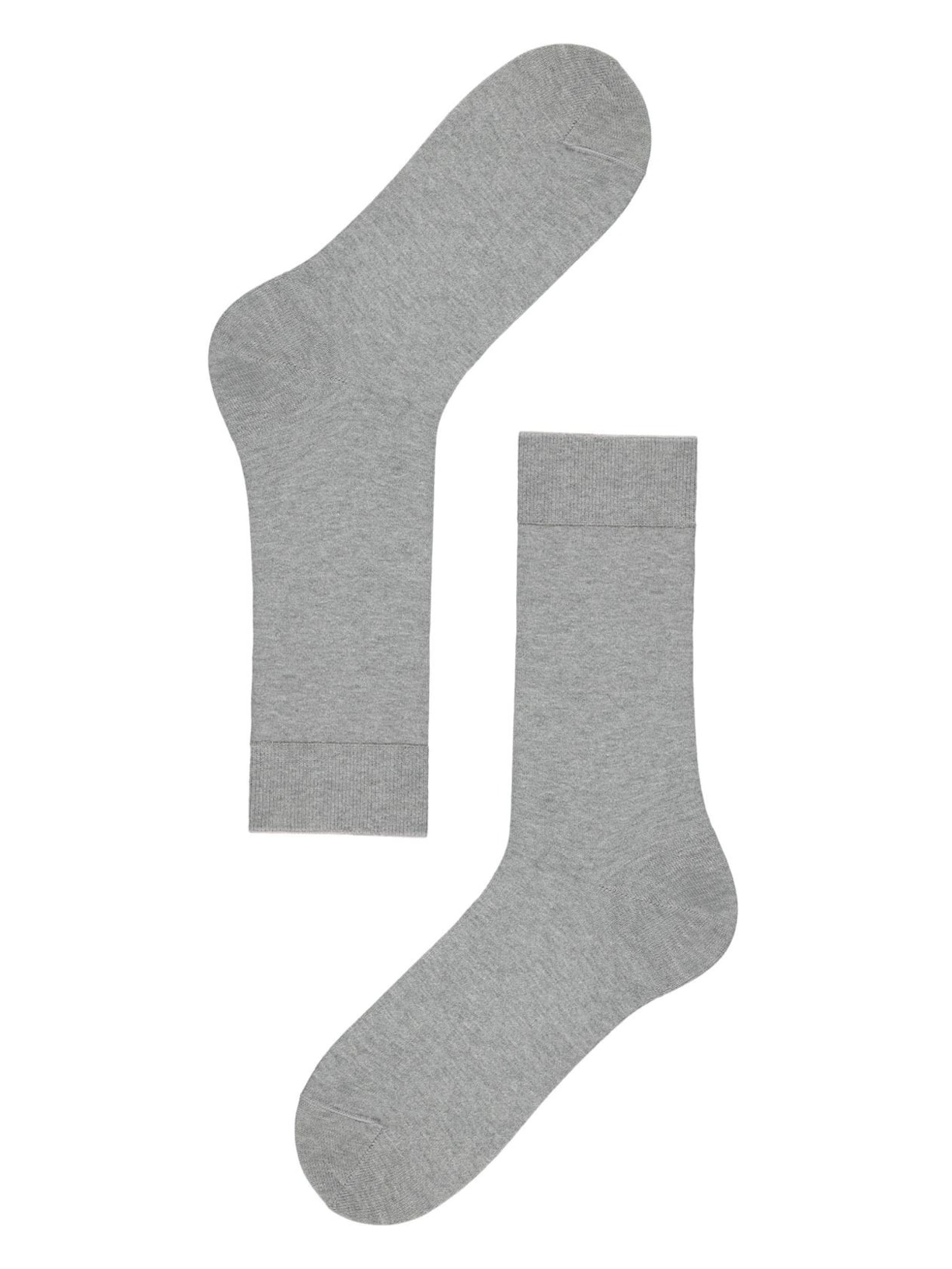 Meia Curta Em Algodão Elástico - Cinza