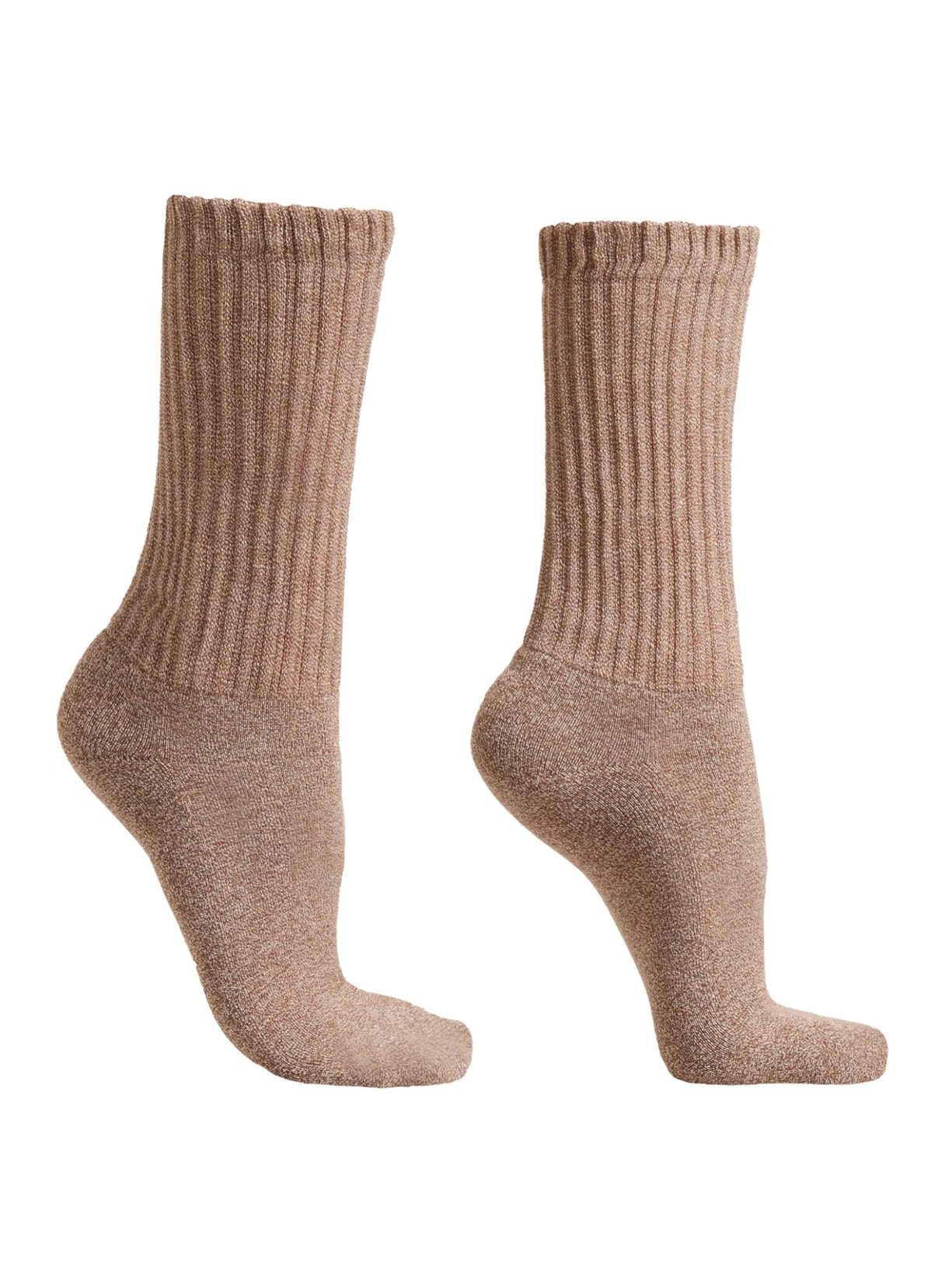 Meia Curta Em Algodão Macio - Bege