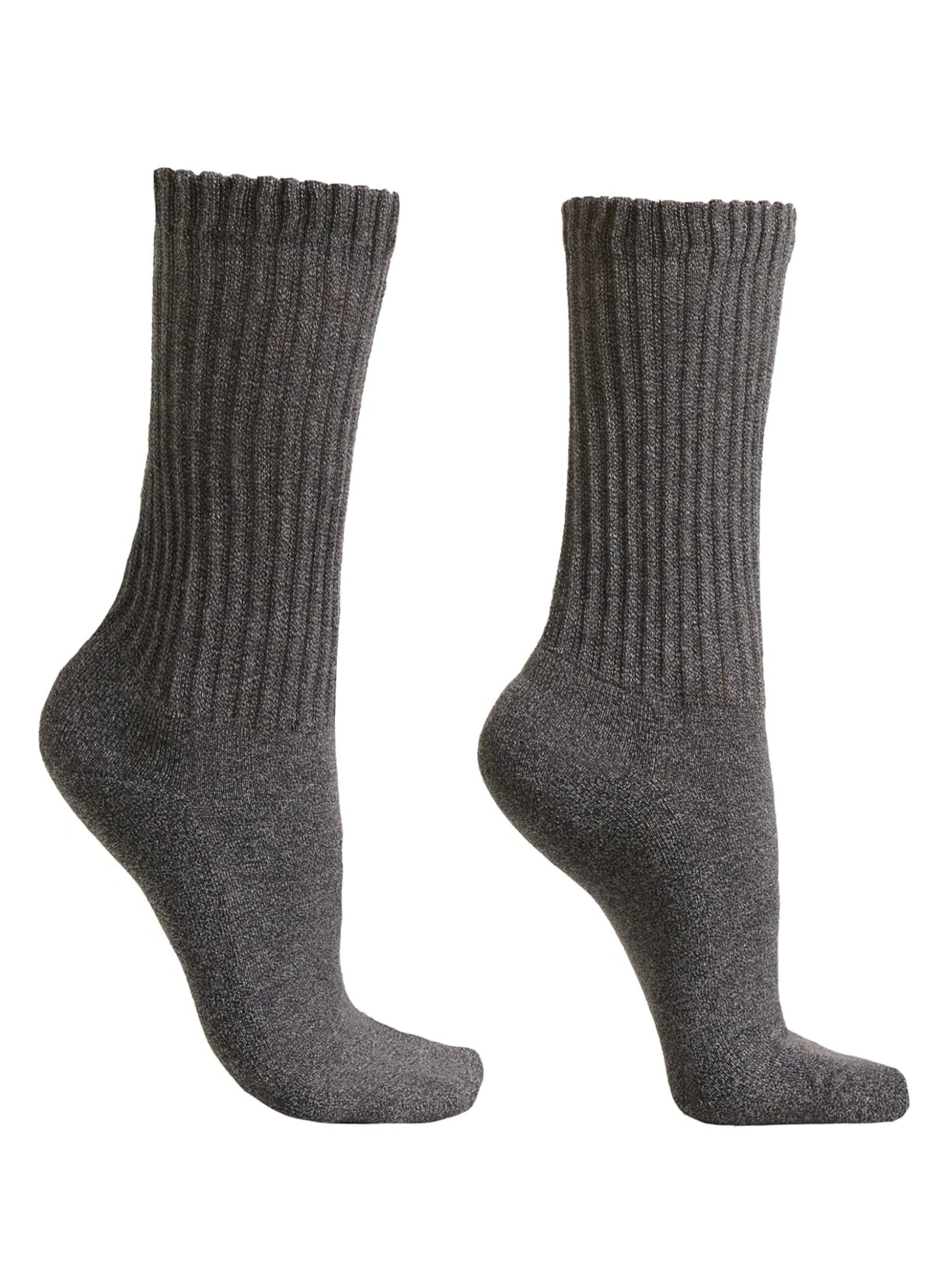 Meia Curta Em Algodão Macio - Cinza