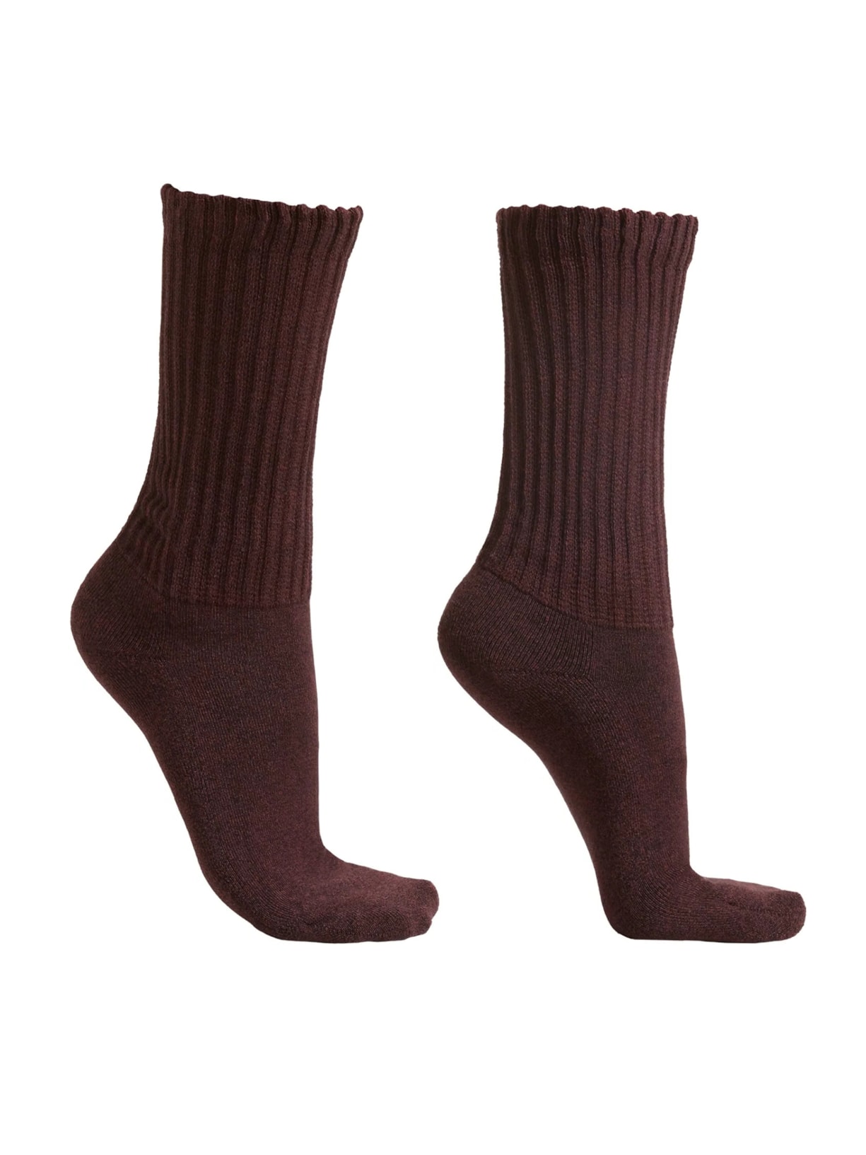 Meia Curta Em Algodão Macio - Marrom