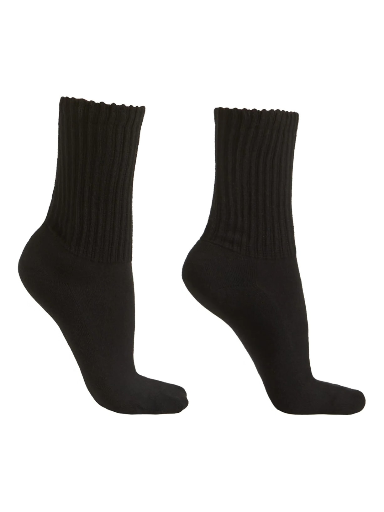 Meia Curta Em Algodão Macio - Preto