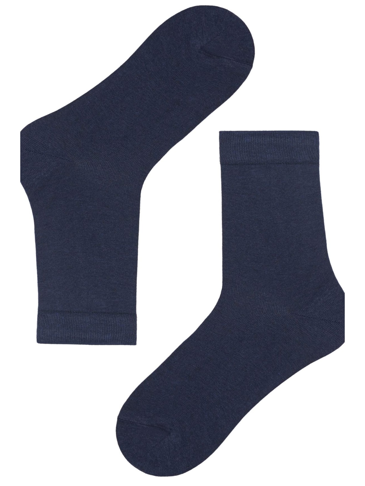 Meia Curta Em Algodão Quente - Azul