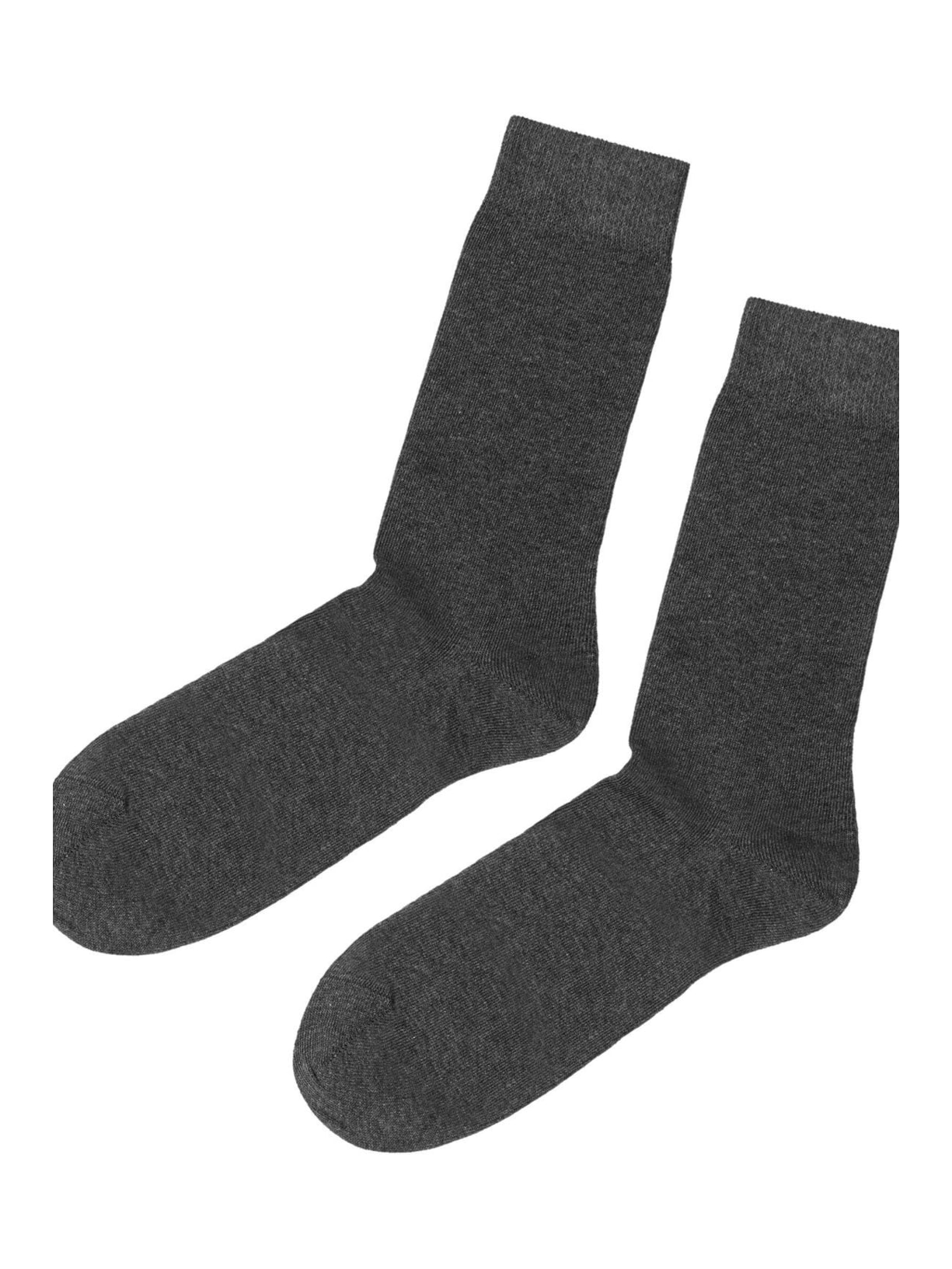 Meia Curta Em Algodão Quente - Cinza Escuro