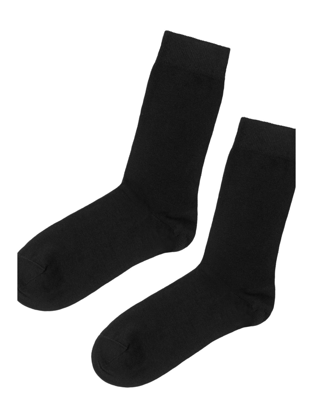 Meia Curta Em Algodão Quente - Preto