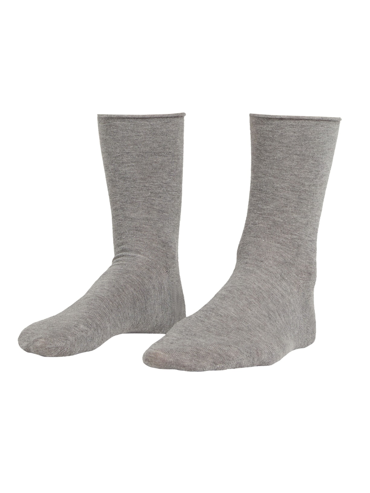 Meia Curta Em Algodão Sem Elástico - Cinza