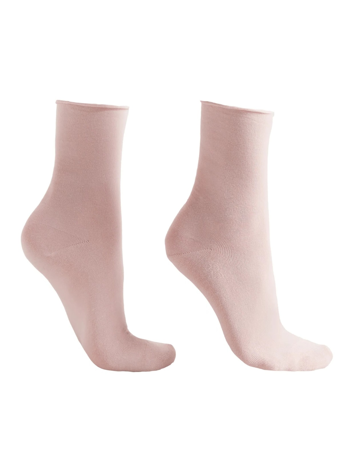 Meia Curta Em Algodão Sem Elástico Rosa Calzedonia