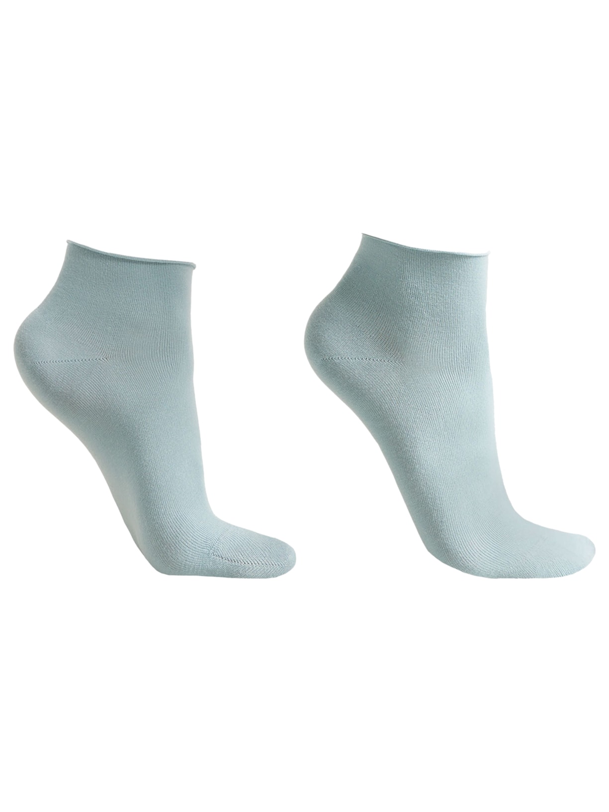 Meia Curta Em Algodão Sem Punho Azul Calzedonia