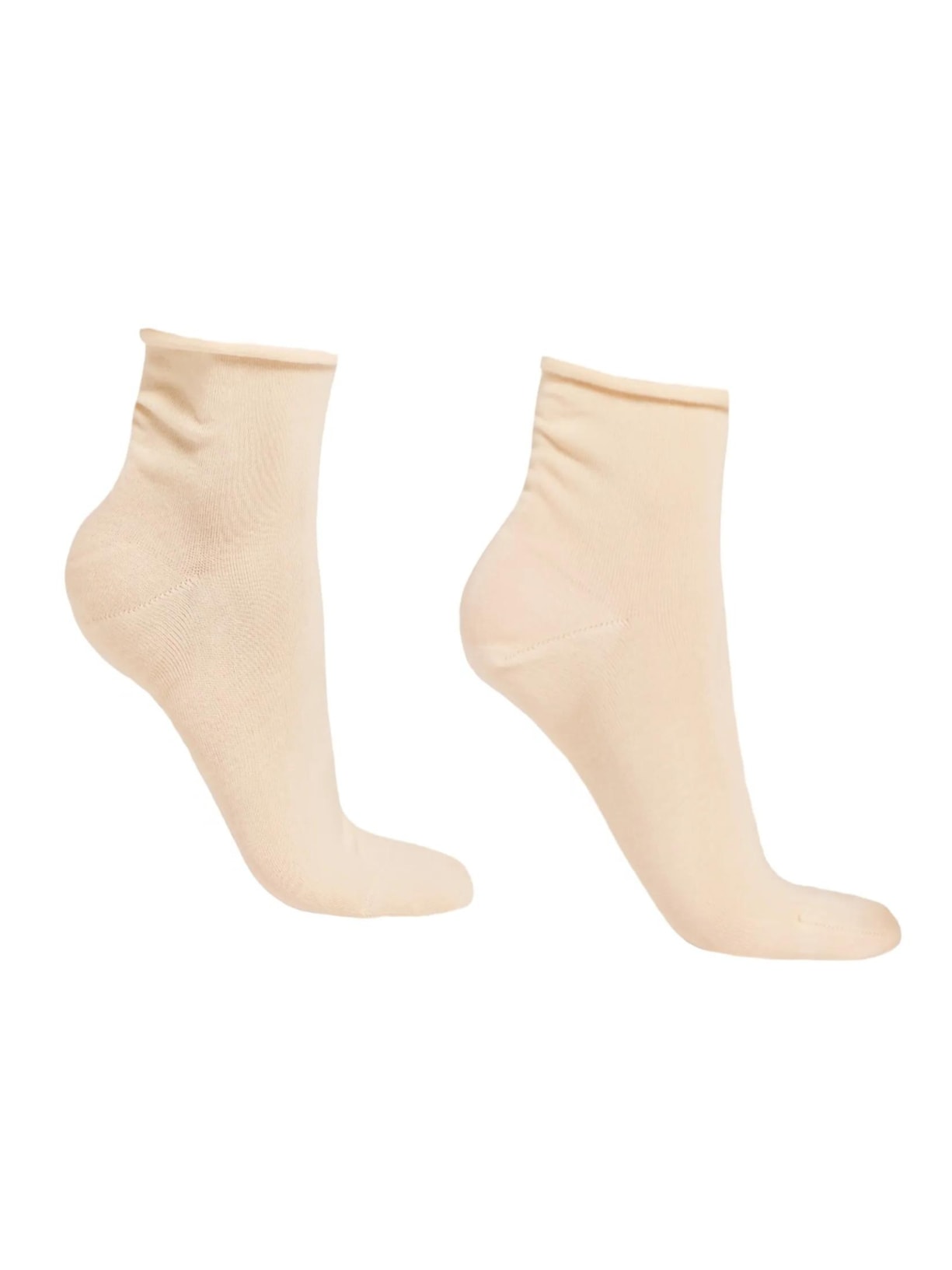 Meia Curta Em Algodão Sem Punho - Off White