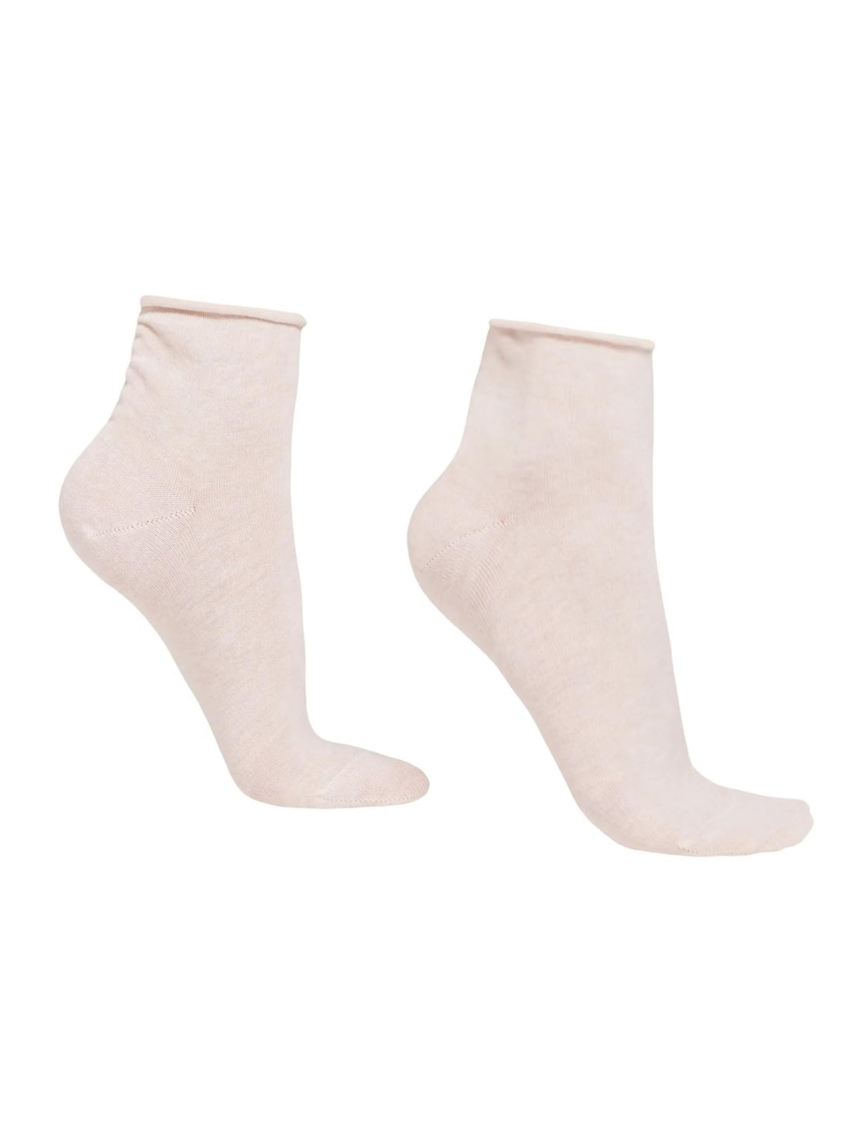 Meia Curta Em Algodão Sem Punho - Off-White