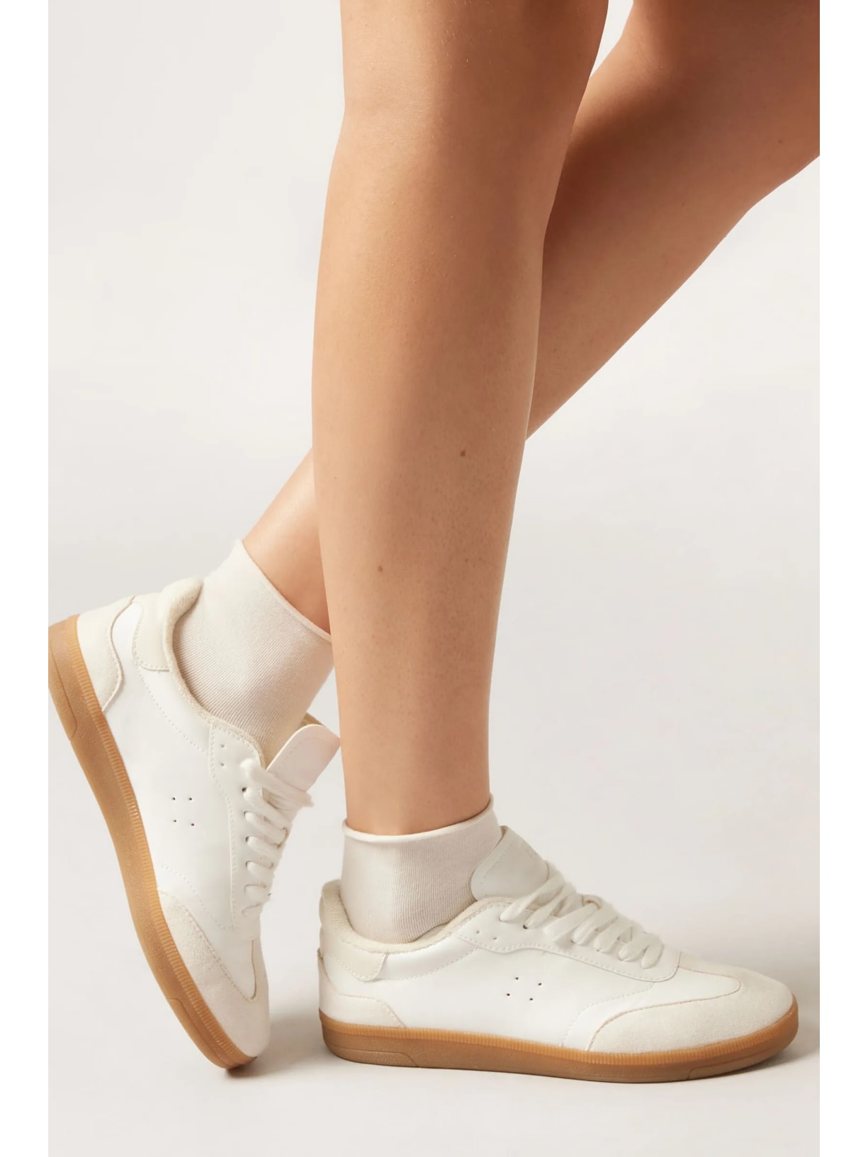 Meia Curta Em Algodão Sem Punho Off-White Calzedonia