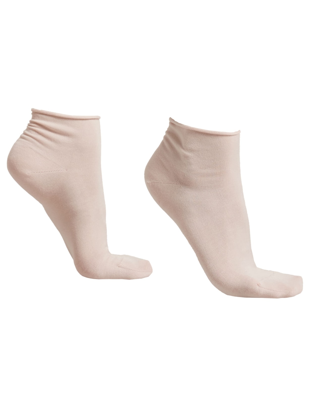 Meia Curta Em Algodão Sem Punho - Rosa