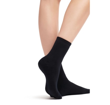 Meia Curta Em Algodão Térmico - Azul