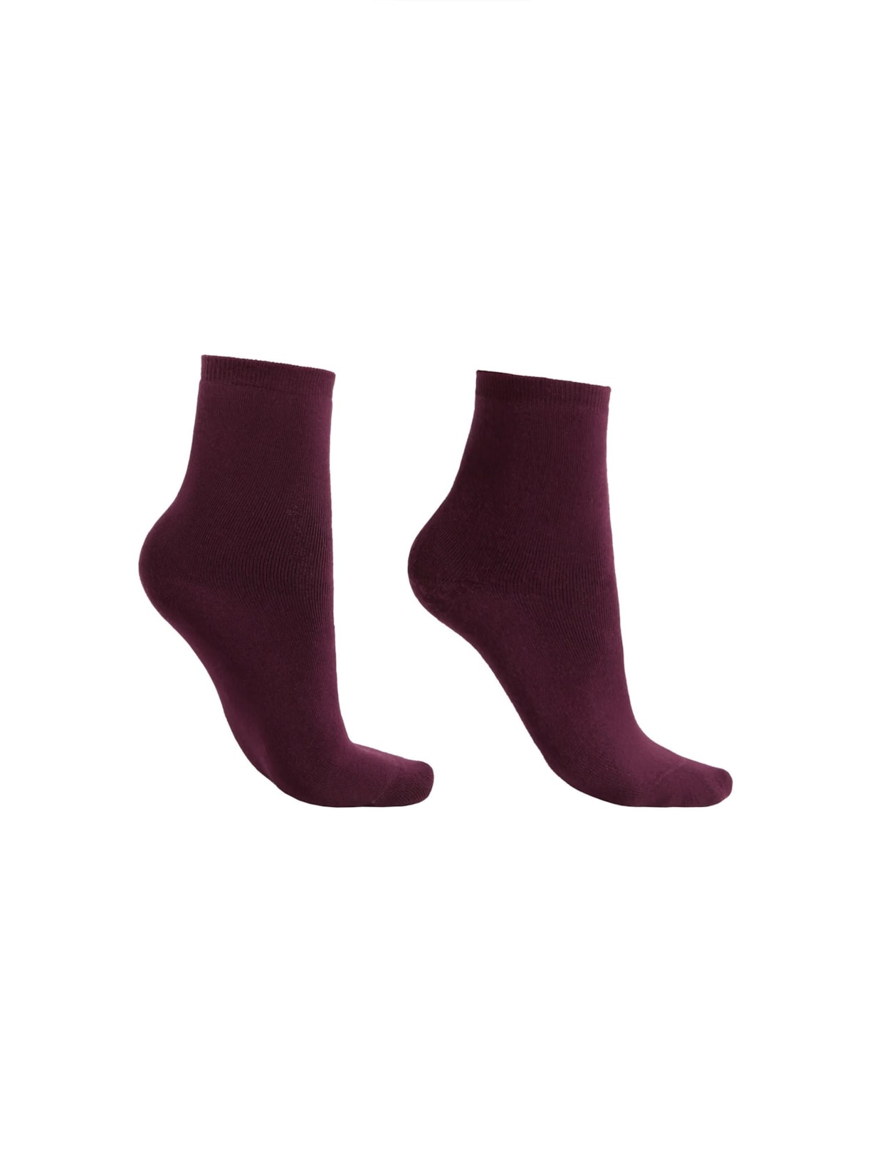 Meia Curta Em Algodão Térmico - Bordô