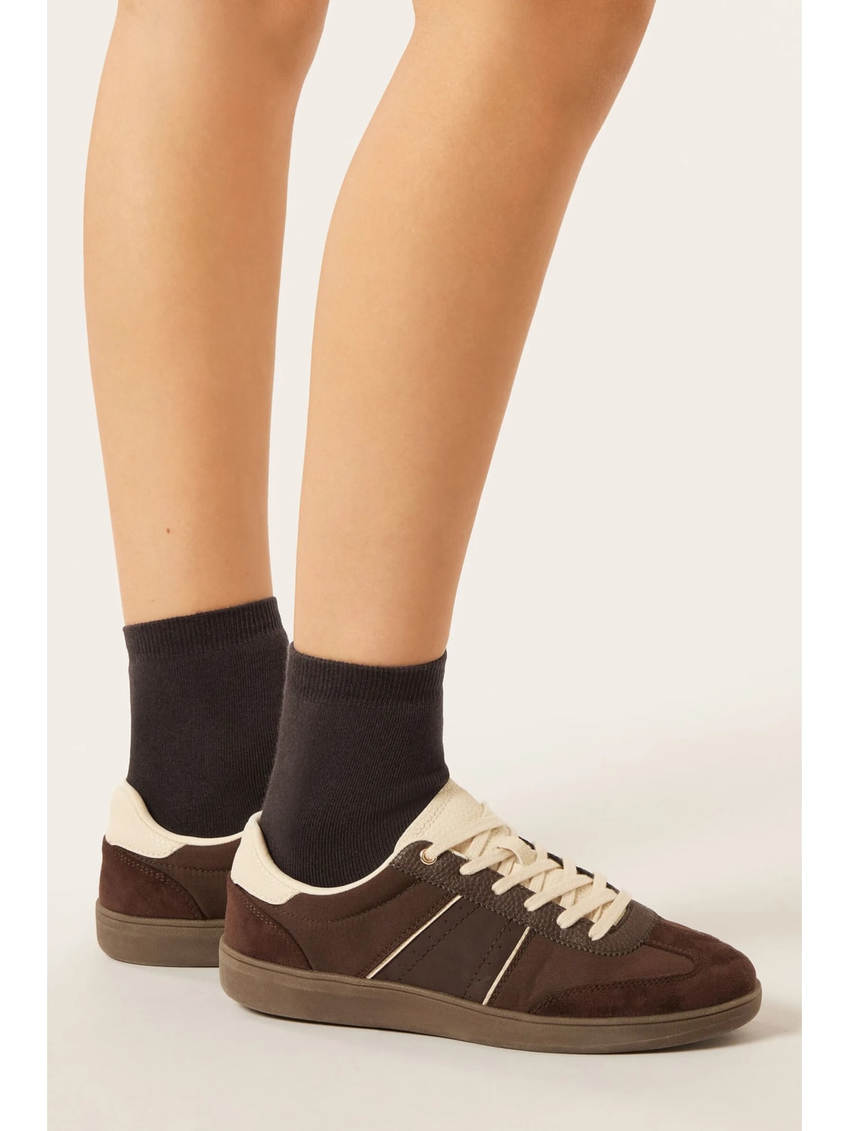 Meia Curta Em Algodão Térmico Marrom Calzedonia