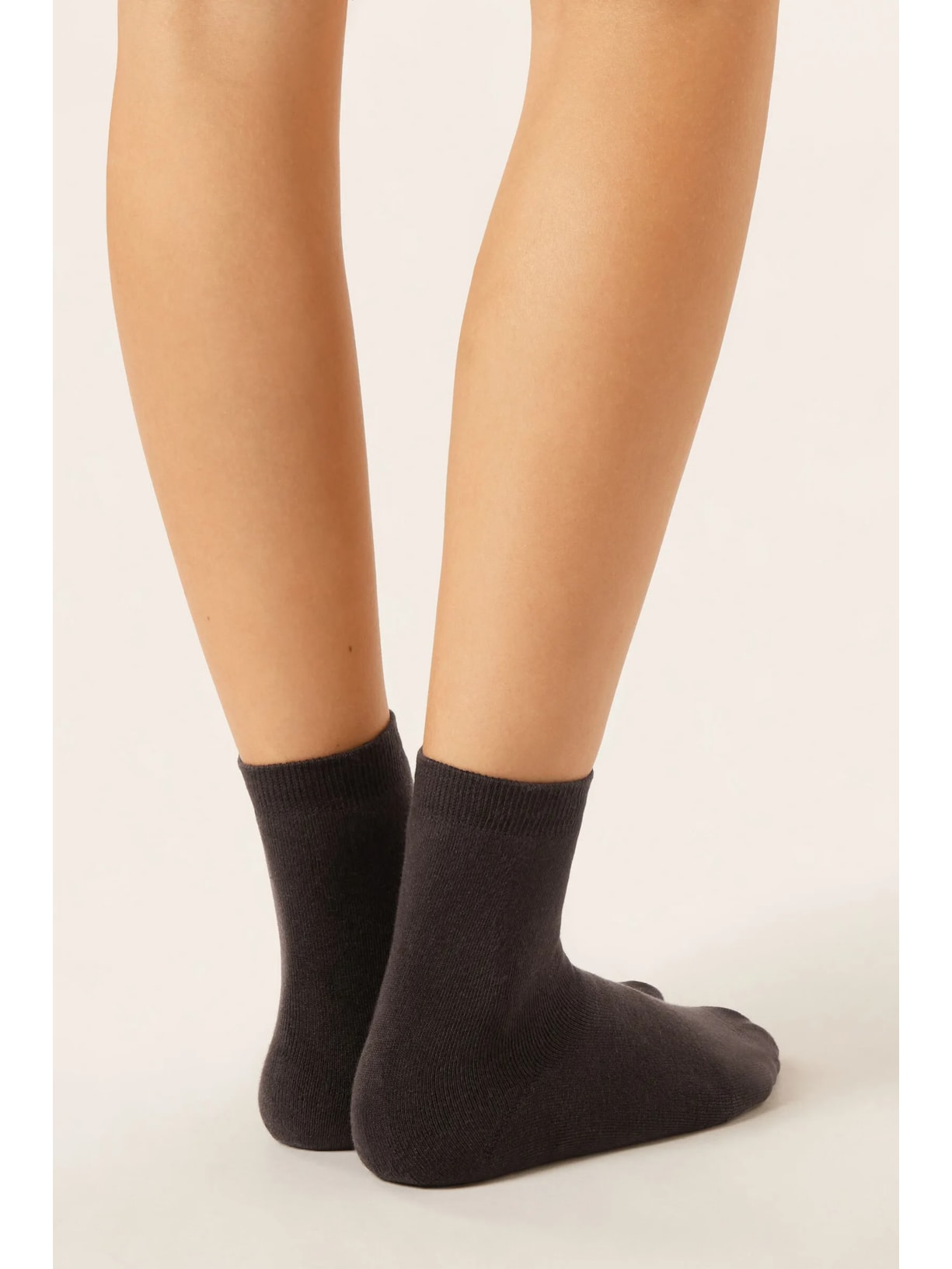 Meia Curta Em Algodão Térmico Marrom Calzedonia