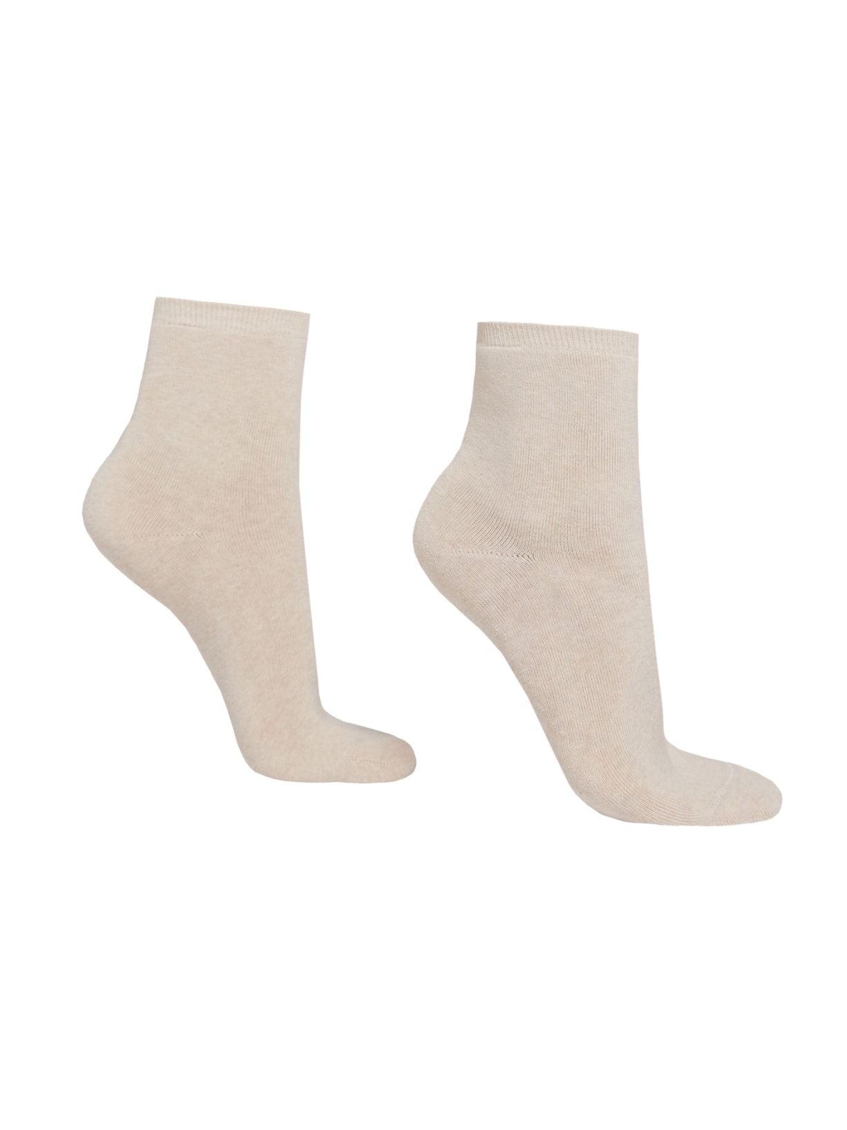 Meia Curta Em Algodão Térmico - Off-White