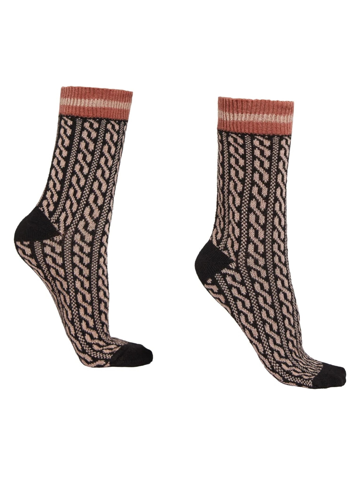 Meia Curta Em Cashmere e Glitter - Preto