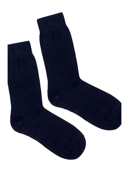 Meia Curta Em Cashmere Masculina - Azul