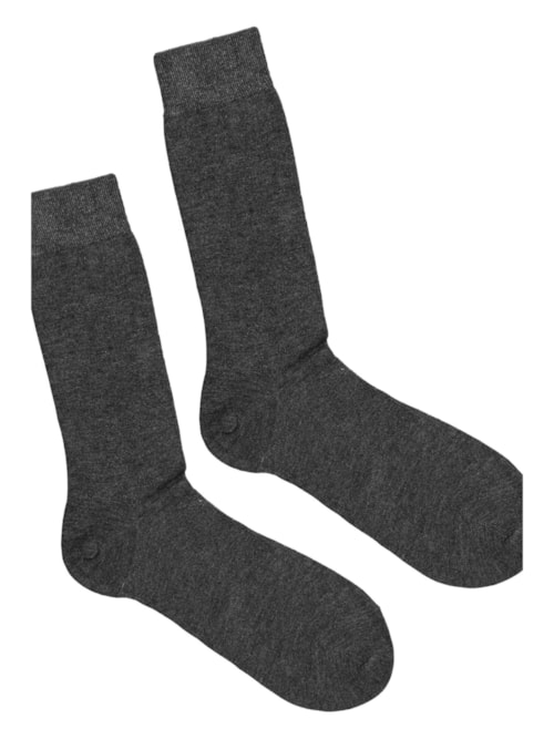 Meia Curta Em Cashmere Masculina - Cinza