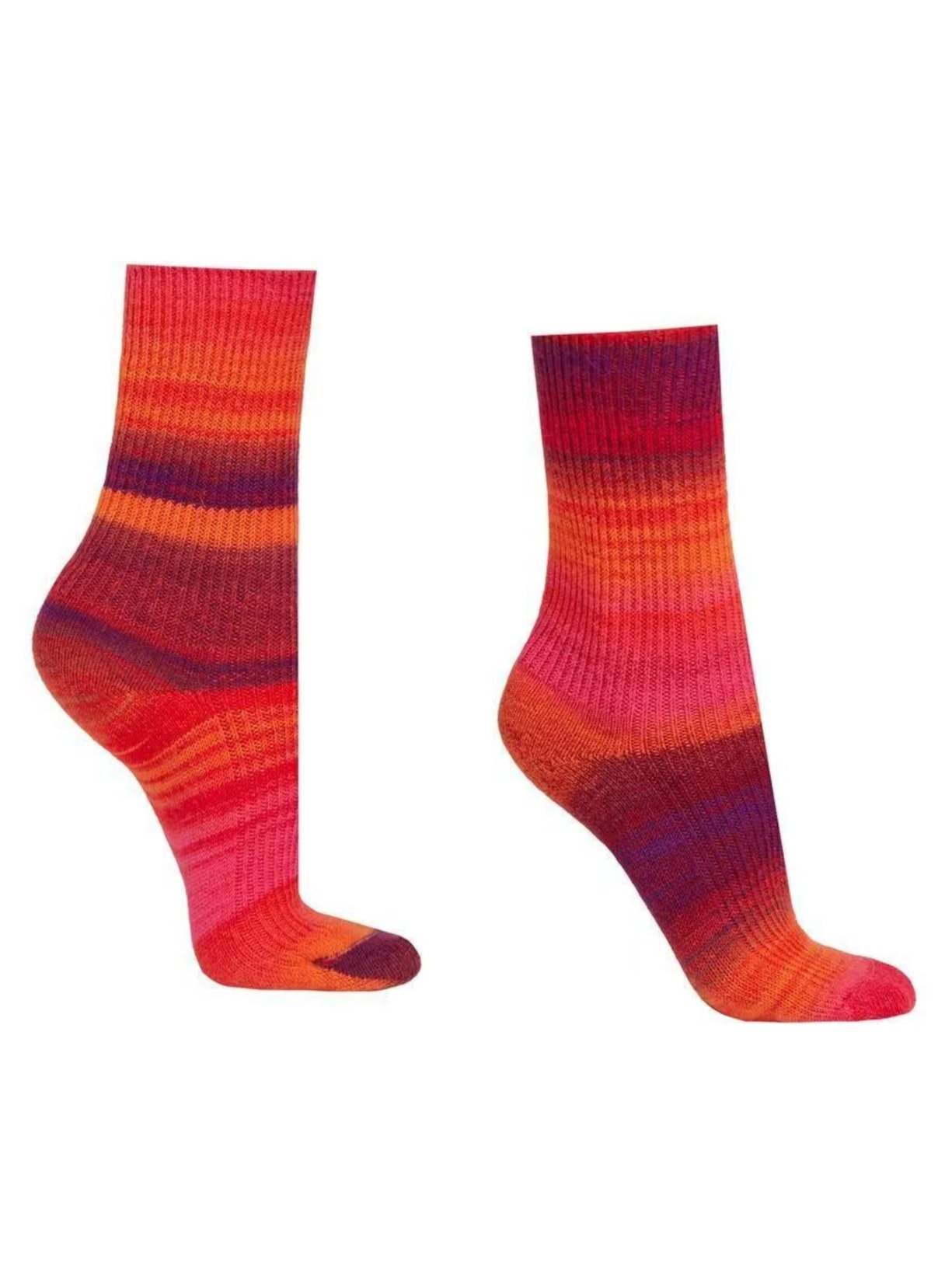 Meia Curta Em Lã Multicolorida Laranja Calzedonia