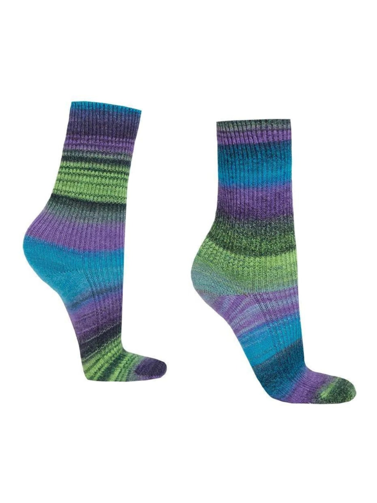 Meia Curta Em Lã Multicolorida Verde Calzedonia