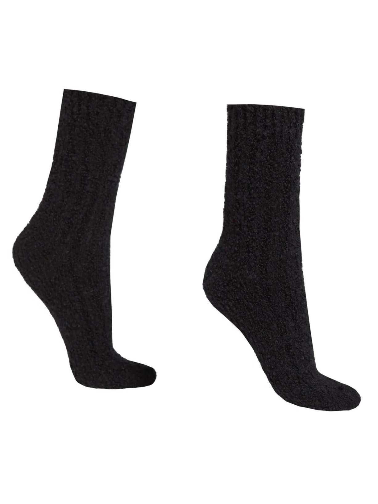 Meia Curta Em Lã Teddy - Preto