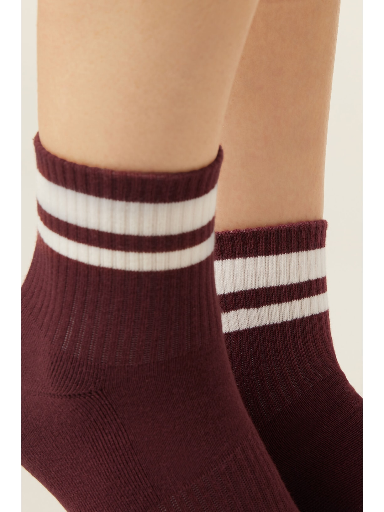 Meia Curta Esportiva Bordô Calzedonia