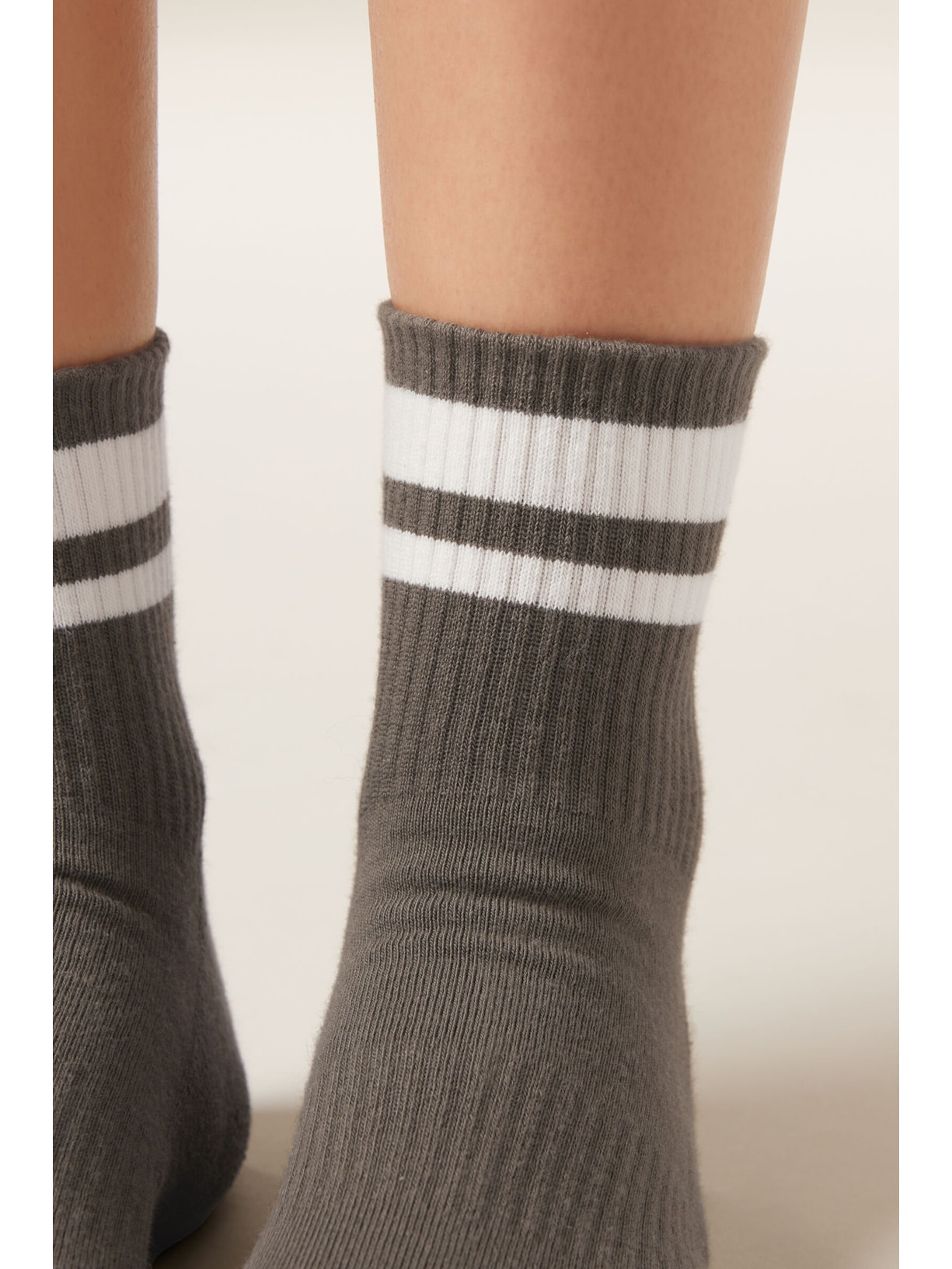Meia Curta Esportiva Cinza Calzedonia