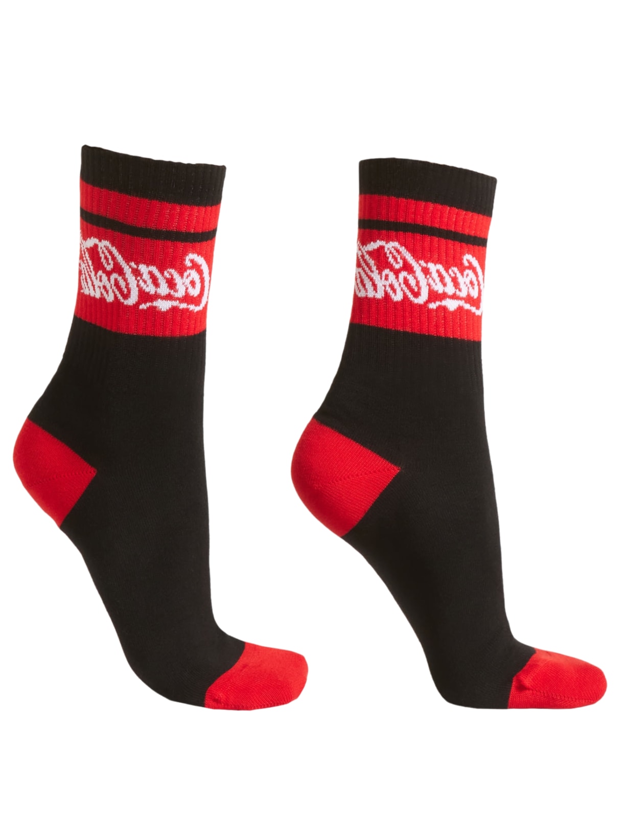 Meia Curta Esportiva Coca-Cola - Preto