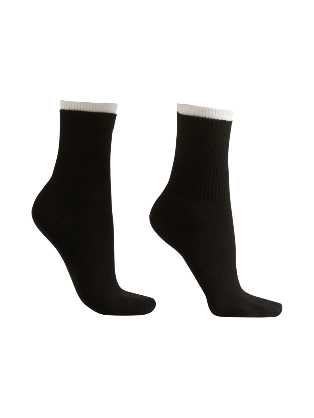 Meia Curta Esportiva Em Algodão - Preto